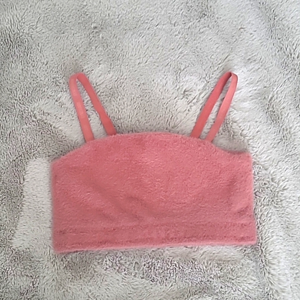 Gymshark fuzzy Bandeau top size M